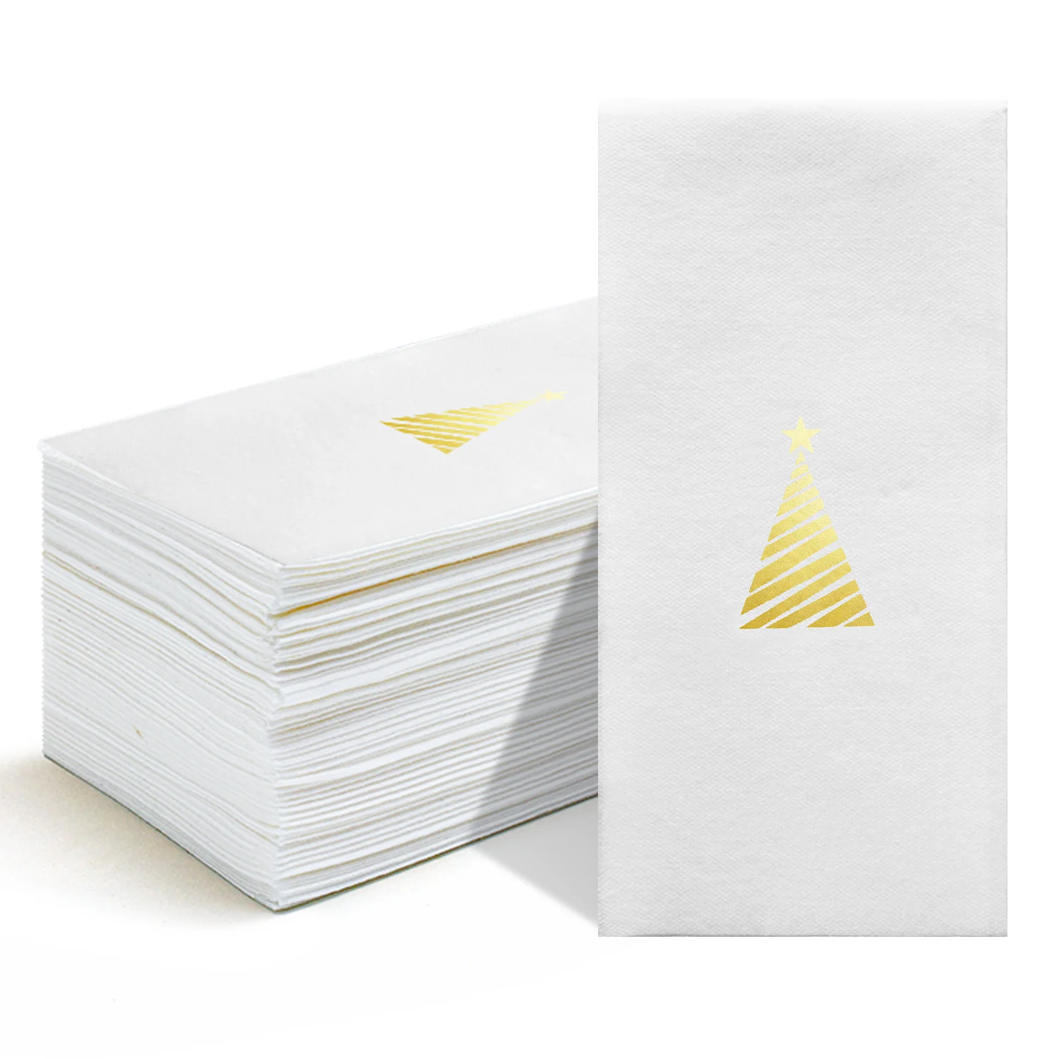JINYUDOME 50Pcs Disposable Linen-Feel Dinner Napkins 30*43cm Twill Napkins Prefolded Paper Napkins Pad Home Christmas Party