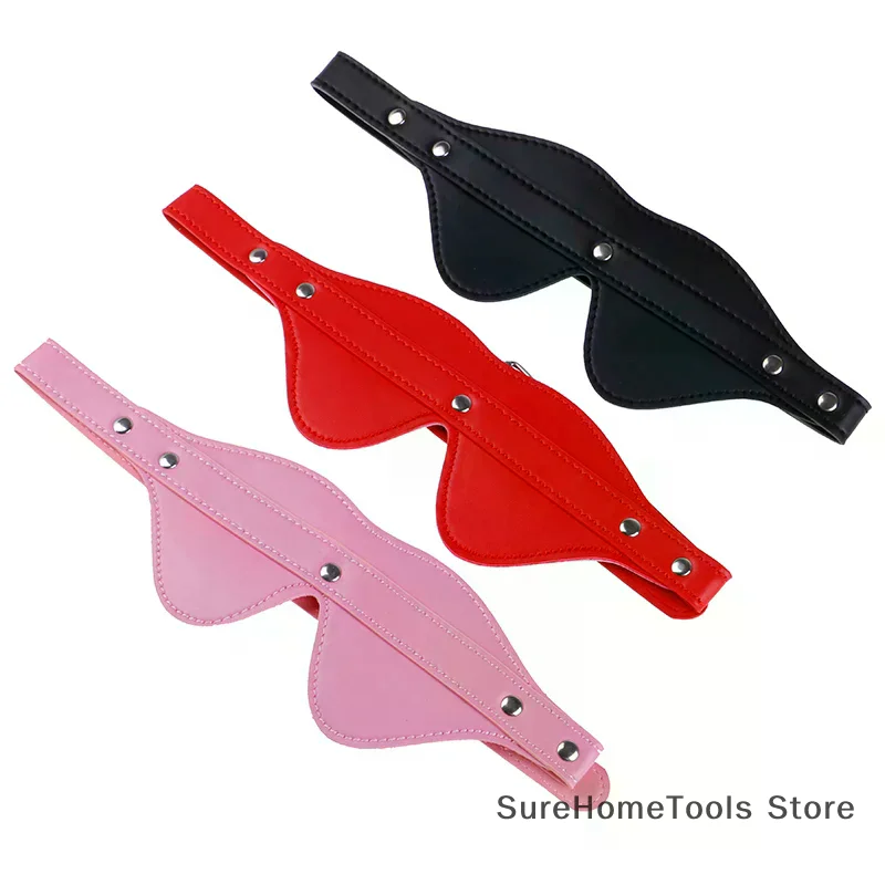 Leather Blindfold Adult Games Flirt Sex Toy Sexy Eye Mask Sleeping Masquerade