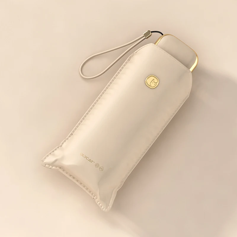 Folding Umbrella Sun Umbrella Capsule Umbrella Olycat Luxury Flat Pocket Umbrella Women Colorful Portable Mini Sun Umbrella UV Protection UPF50+ Parasol Windproof 6K