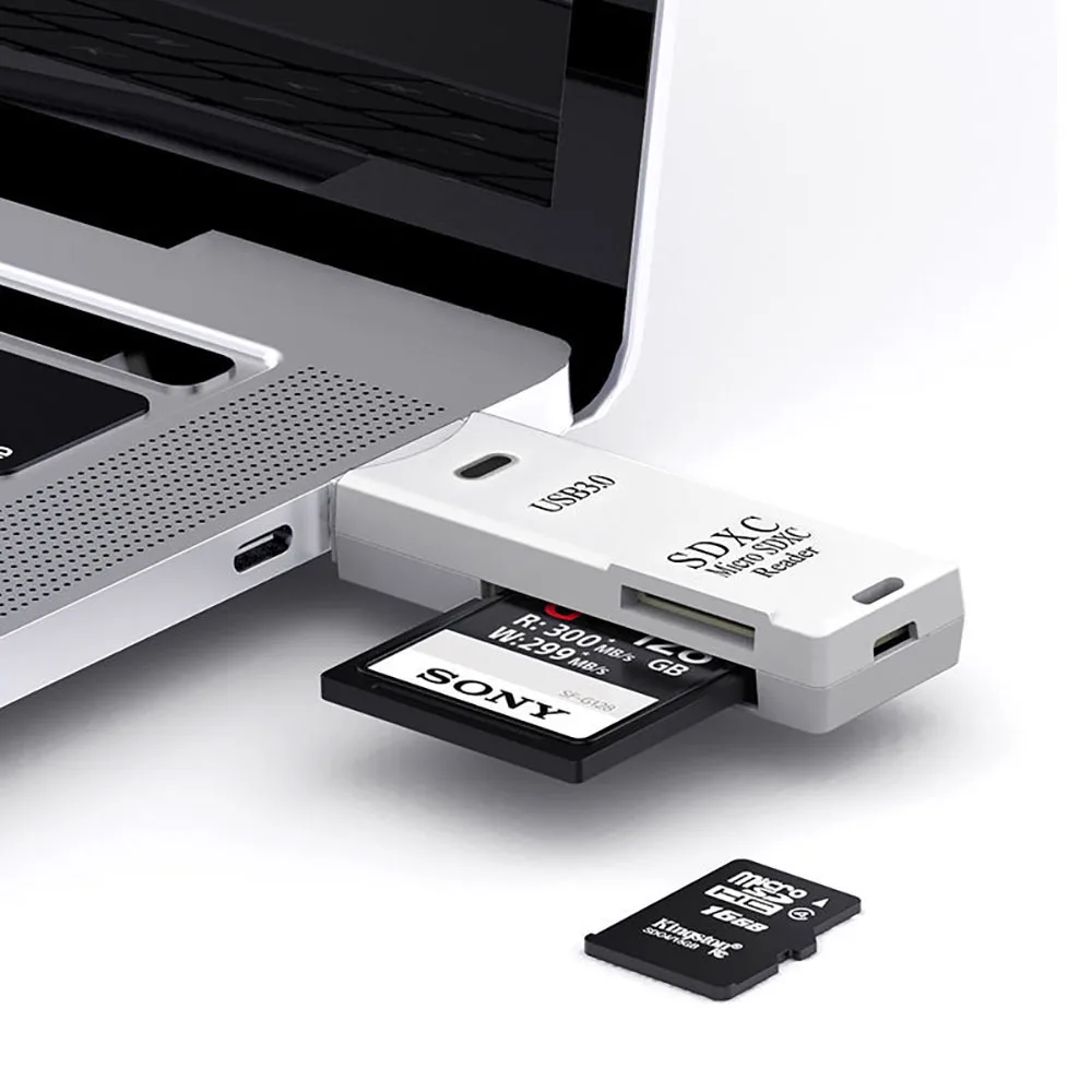 2 in 1 카드 리더 USB 3.0 마이크로 SD TF 카드 메모리 리더 고속 멀티 카드 쓰기 어댑터 플래시 드라이브 노트북 액세서리