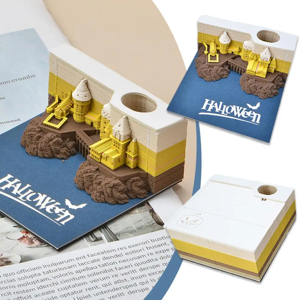 

Magic Castle 3D Notepad Weekly Calendar Mini Treehouse Paper Memo Offices 2024 Pad Notes Xmas Calendar Notes Birthday Suppl M7V8