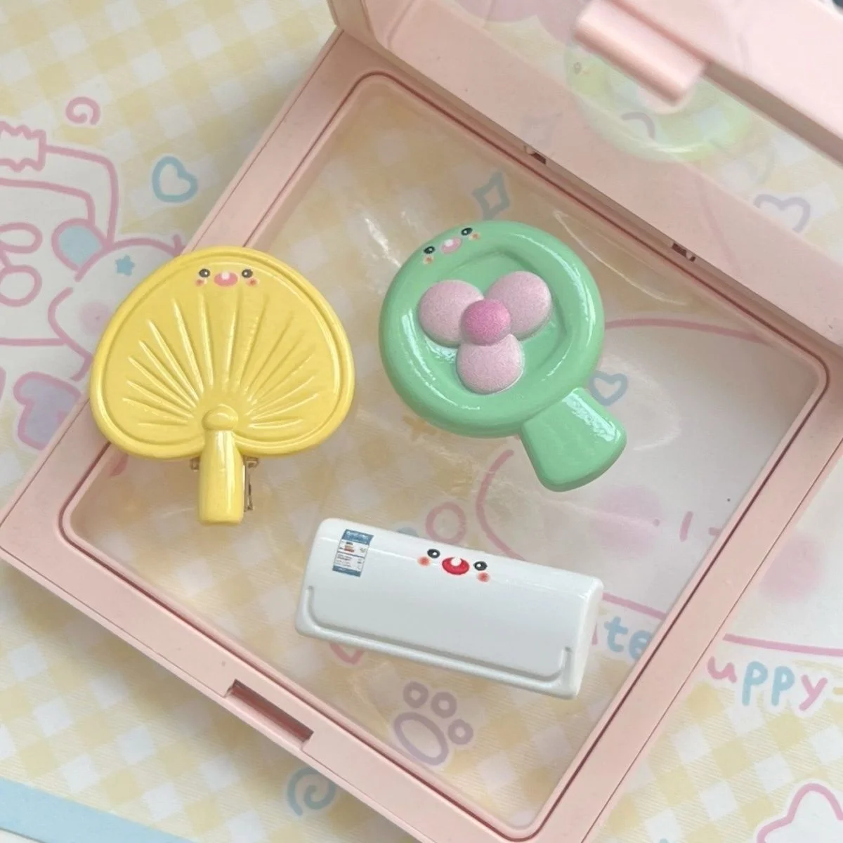 

Summer Cool Cartoon Plastic Funny Fan Air-conditioning Shape Hair Cllips For Girl Kids Cute Kawaii Fairy Hairpin Accessories