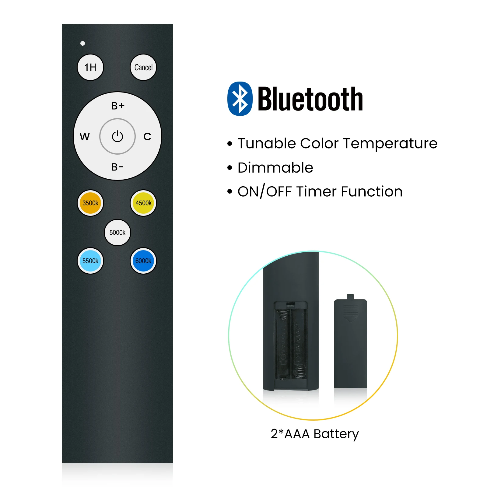 Advanced Wireless Remote Controller for Adjustable CCT LED Strip Lighting
