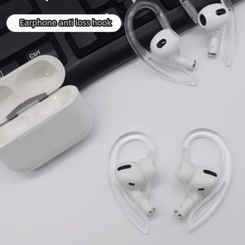 Transparent Anti-Slip Silicone Ear Hooks for Secure Sports and Outdoor Use