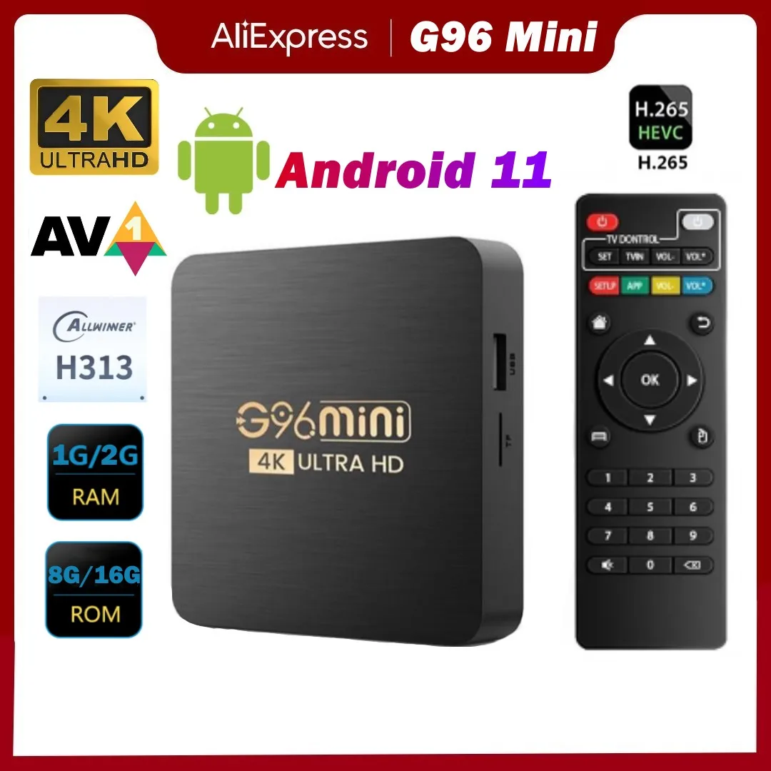 G96 Mini TV media Controller Android Smart TV Box, 16GB