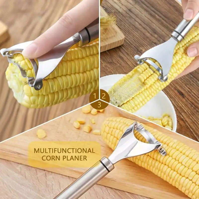 3/2/1PC Stainless Steel Corn Stripper Corns Threshing Corn Thresher Peeler Kerneler Peeler Fruit Vegetable Kitchen Gadgets fruit vegetable peeler vegetable stripper