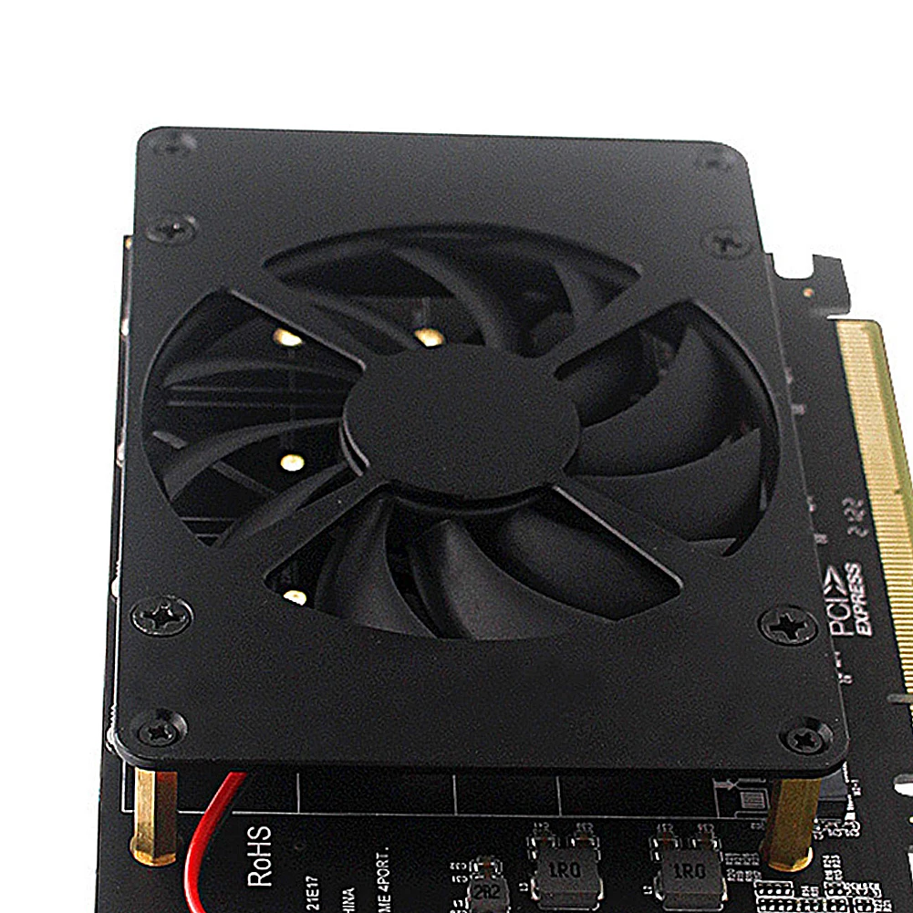 4 Disk Motherboard PCIE Splitter Card with Heat Sink PCIe 4.0 X16 Switch To 4 Ports M.2 Adapter Card 4 X 32Gbps