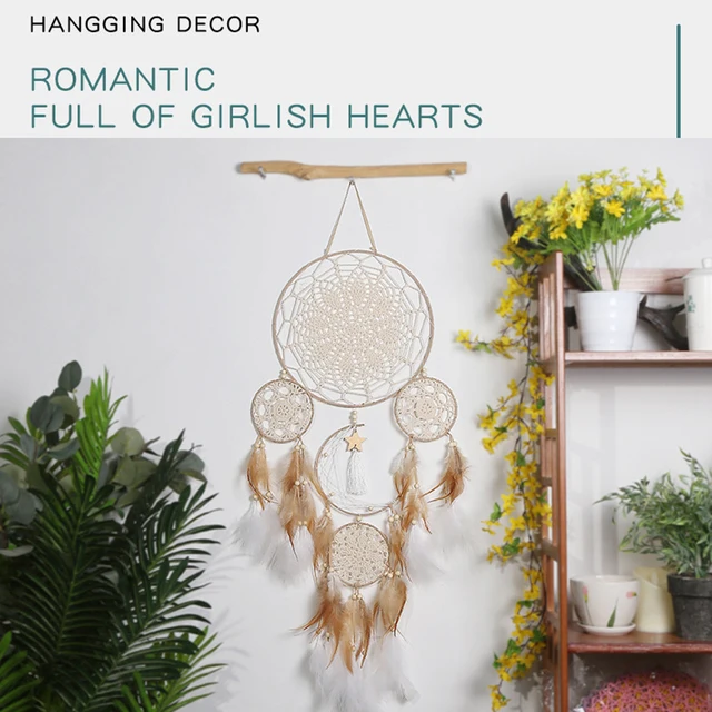 Kézzel Készített Dreamcatchers Boho Star Torestry Dreams Catchers Hálószobás Gyermekszoba