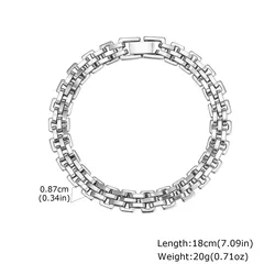 Elegant Stainless Steel Chain Bracelet for Women - Silver & Gold, Fashionable Waterproof Accessory (Silver color)