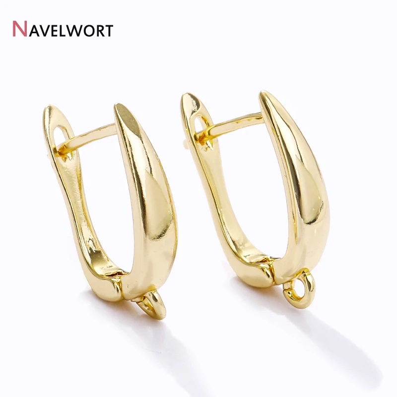 Chiusure per orecchini Shvenzy in ottone placcato oro 18 carati, ganci per orecchini, accessori per la creazione di gioielli, realizzazione di orecchini_voghion.com