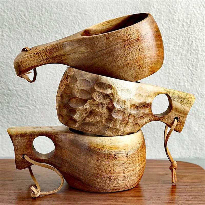 

Портативная деревянная кофейная кружка в скандинавском стиле, резиновые деревянные чашки для чая, молока, чашка для питья воды, посуда для напитков, ручная работа, сок, лимон, чайная чашка