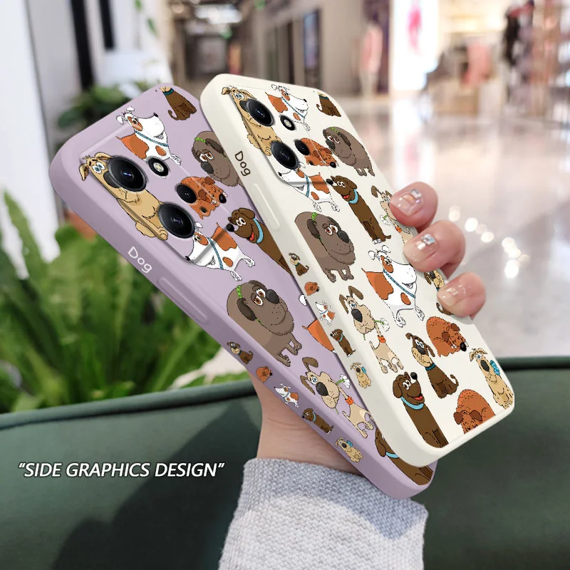 Adorable Dog Pack Liquid Silicone Phone Case Cover