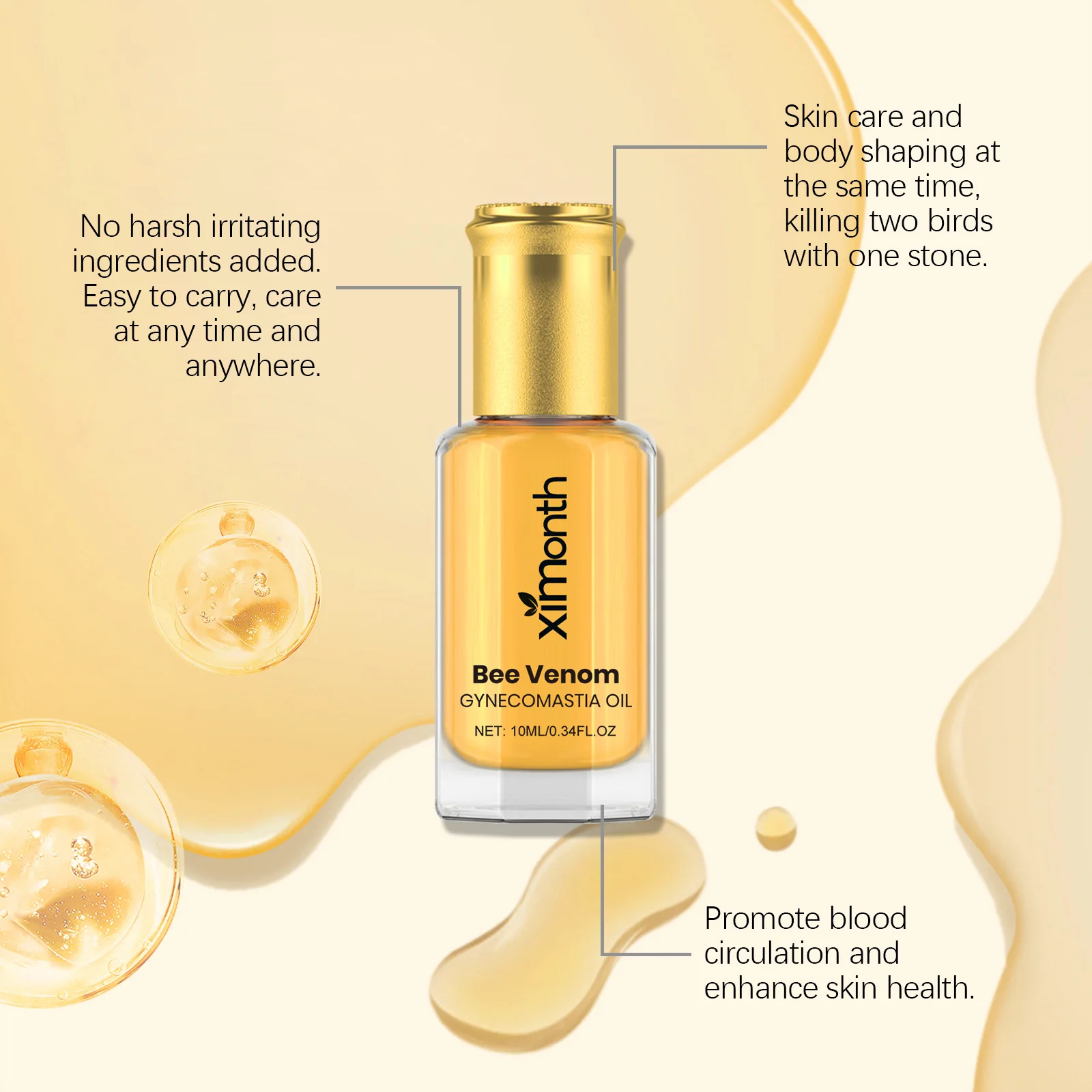 Man Chest Firming Oil Gynecomastia Tightening Remove Excess Fat Strengthen Chest Muscles