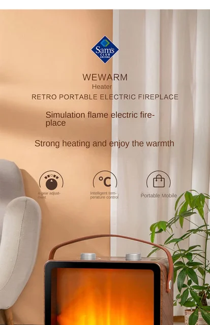 Portable Heater Simulation Flame Fireplace Heater Fan Heater Home Bathroom  Electric Heating Gas Space Heater Underfloor Heating - AliExpress