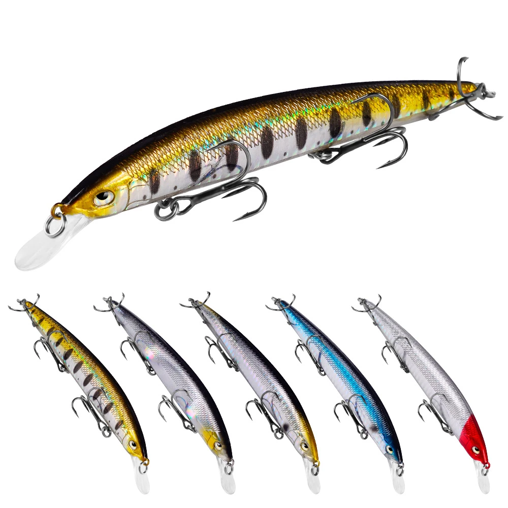 

1pcs/lot Fishing Lure 3D Eyes Floating Minnow Aritificial Laser Wobblers 9G 18.5G Crankbait Hard Plastic Fishing tackle Pesca