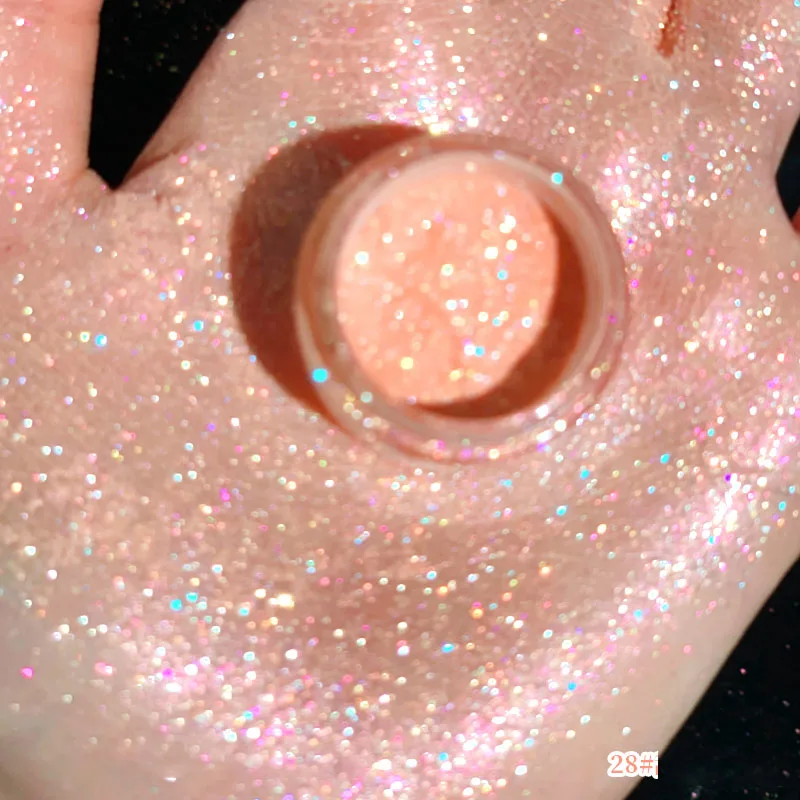 Gilded Pink Pearl Highlighter Powder High Gloss Glitter Loose Powder White Moonlight Shimmer Powder Face Body Highlight Makeup 2