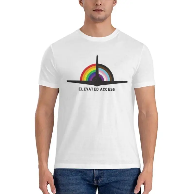 

Summer t shirt men Elevated Access with Text Classic T-Shirt t shirts men heavyweight t shirts men clothes Cottom mens t-shirt