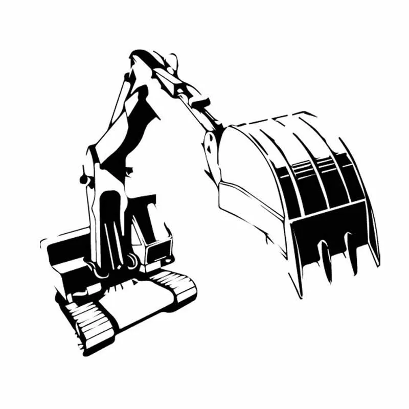 

F329 # черная прозрачная Автомобильная наклейка, экскаваторная техника, водонепроницаемая виниловая наклейка, автомобильные аксессуары, наклейка для автомобиля