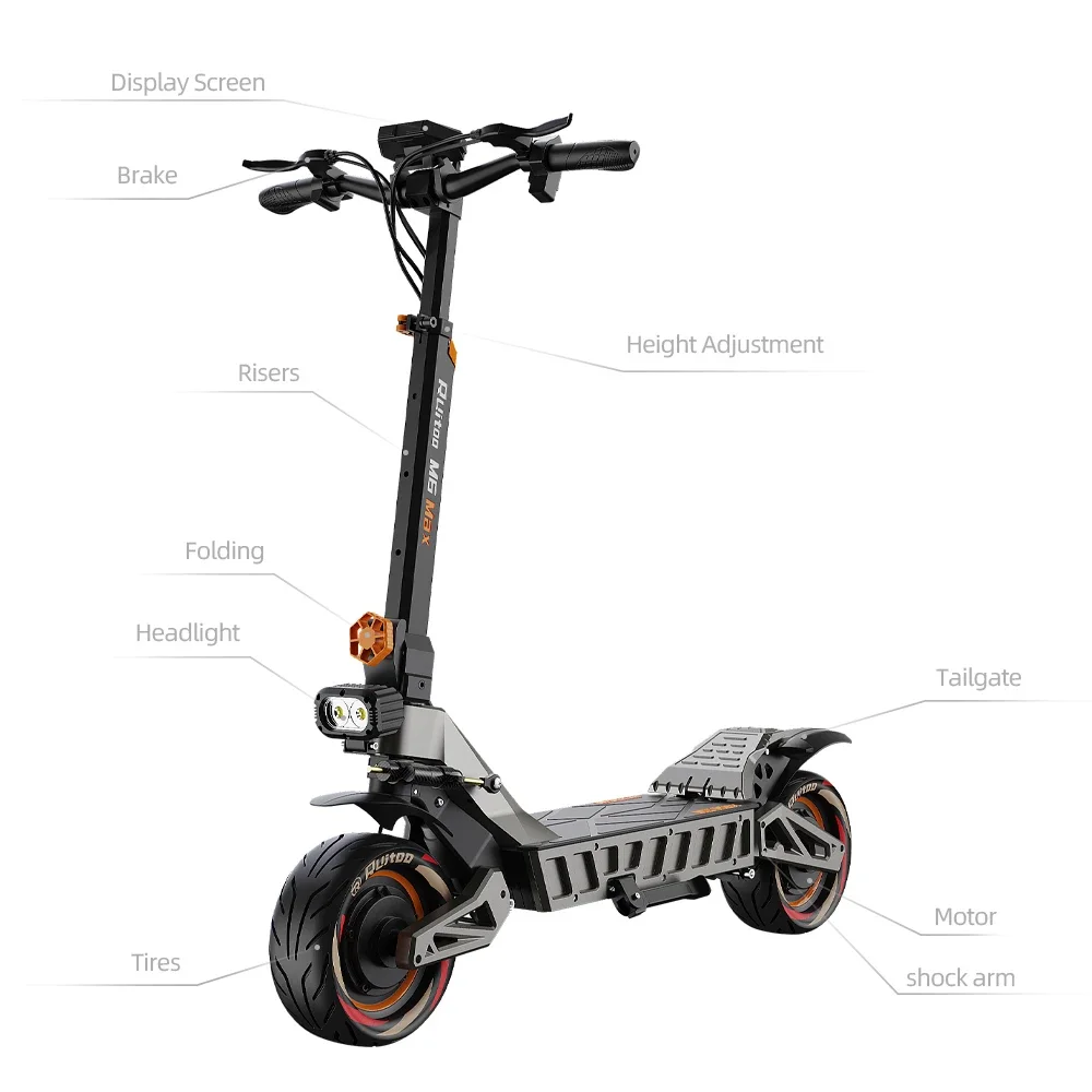 Ruitu M6 Max 3000w dual motor adult off-road fast electric scooter 52v 21ah battery 11-inch foldable scooter
