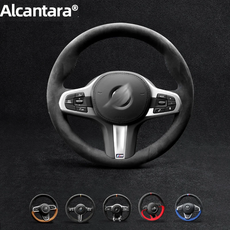 

Cover customization for BMW Steering Wheel Cover Hand Sewing Alcantara suede 5 Series 525/530/7 Series/X4/320li/325/ix3
