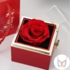 Eternal Rose Box With Heart Necklace For Mom Rotating Rose Flower Rose Creative Rotating Rose Jewelry Packaging Box Mother's day