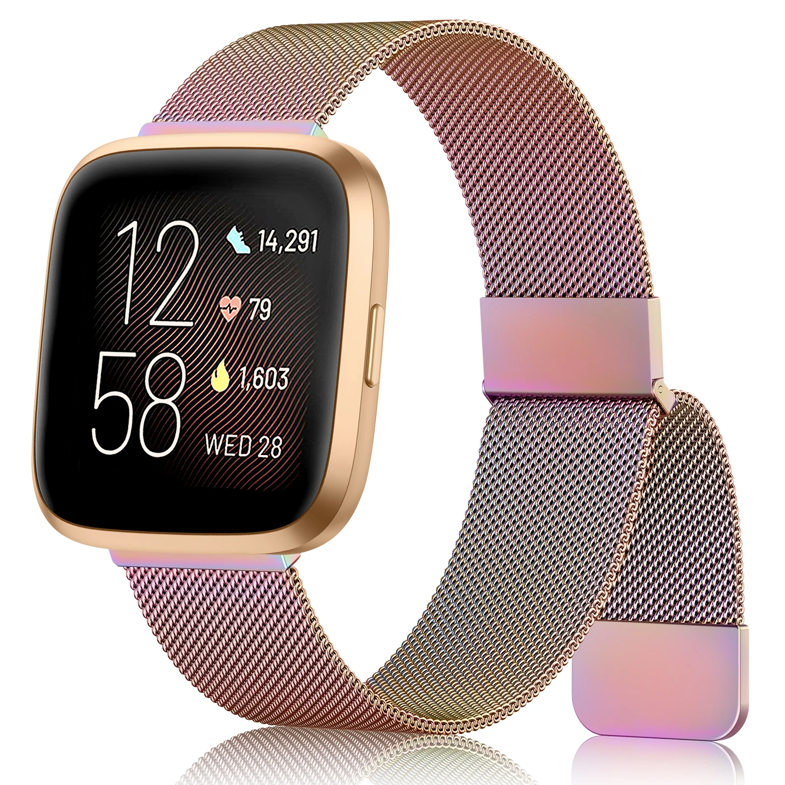 Colorful Strap For Fitbit Versa/Versa 2/Versa Lite Metal