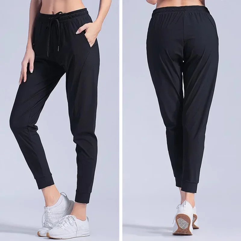Quick Dry Ice Silk Sports Pants Women Loose Yoga Pants Sports Trousers Exercise Fitness Running Jogging Workout Sport Pants 5