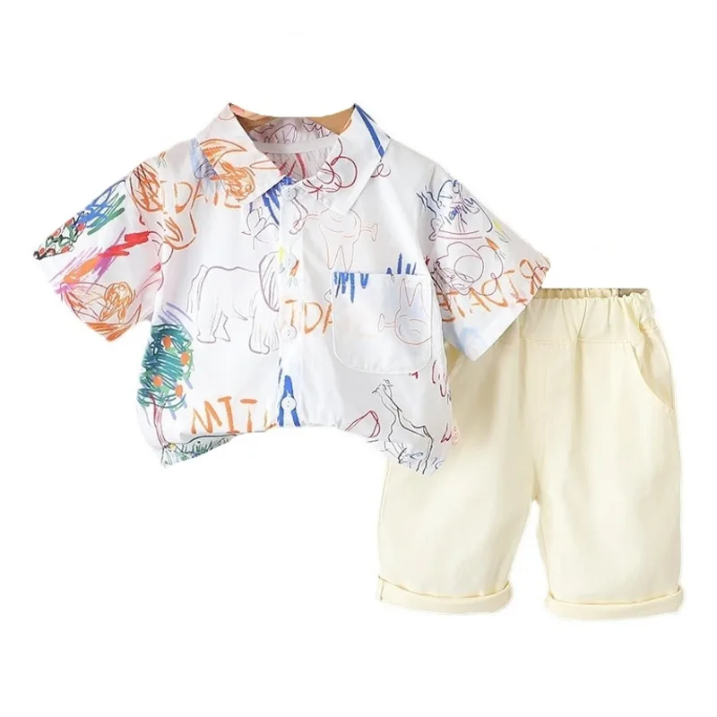 

New Summer Baby Boys Clothes Suit Children Casual Shirt Shorts 2Pcs/Sets Toddler Clothing Infant Sports Costume Kids Sportswear
