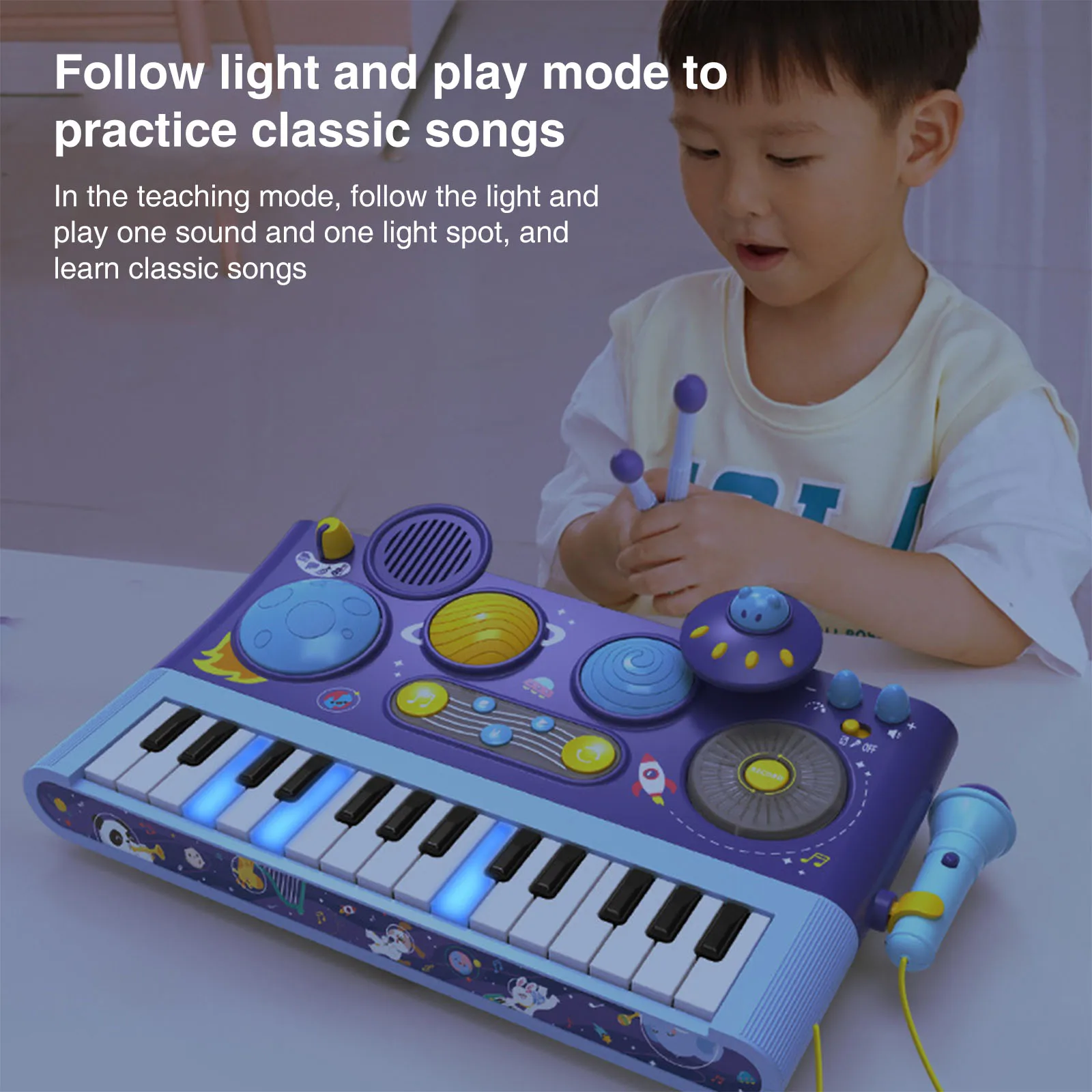 Khaco 88 teclas de música digital teclado eletrônico infantil  multifuncional piano elétrico recarregável para iniciantes instrumento  musical de piano : : Brinquedos e Jogos