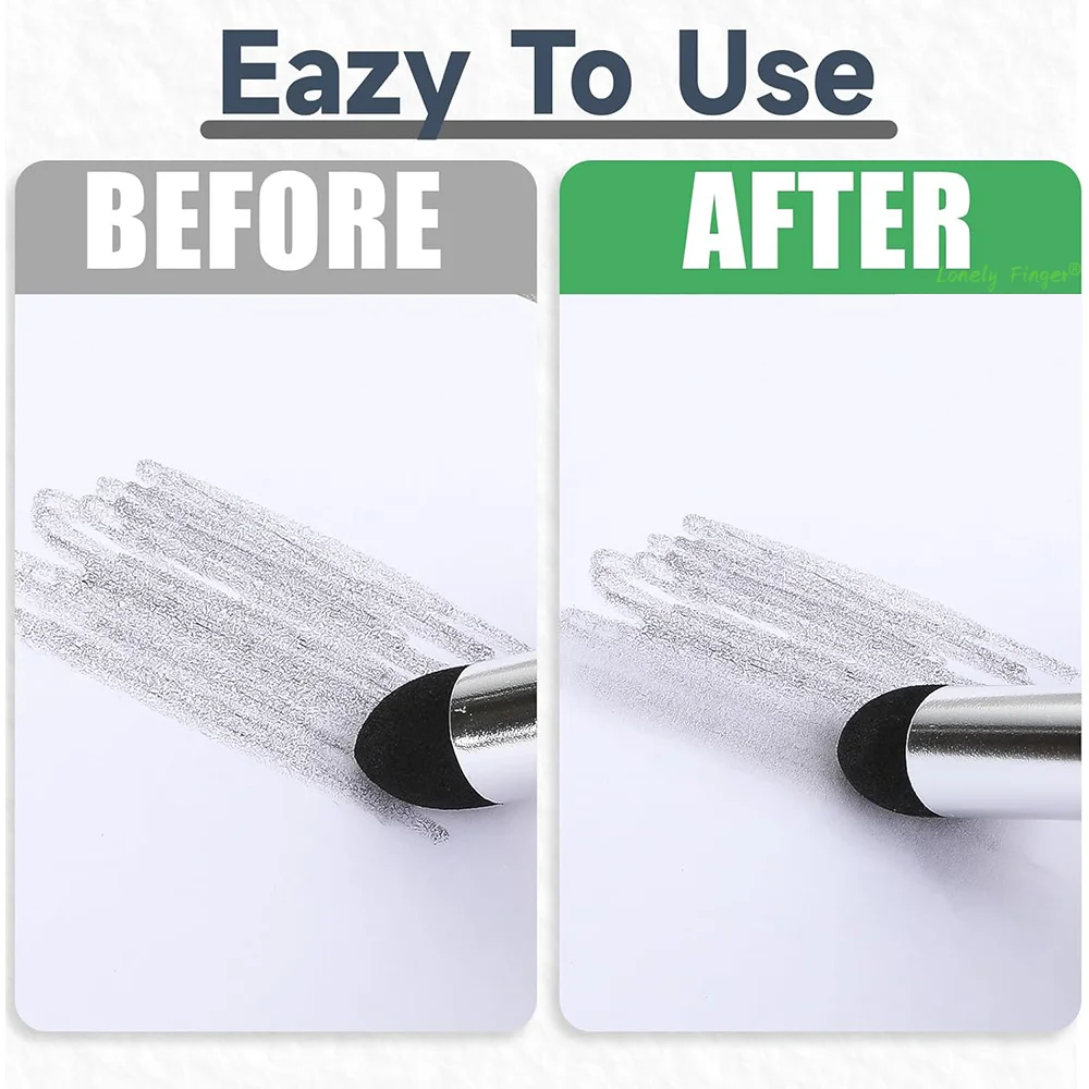 4pcs Blending Sponge Pen Dual Tip Reusable Drawing Art Blending Tools Washable Sketch Rubbing for Artist Professional Sketch 4