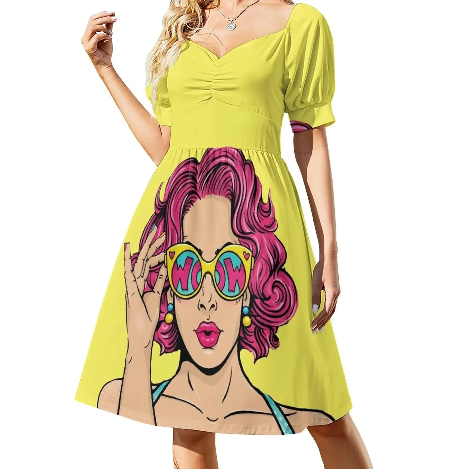 

Fashionista Pop Art Style Sleeveless Dress Summer skirt women evening dress elegant dress