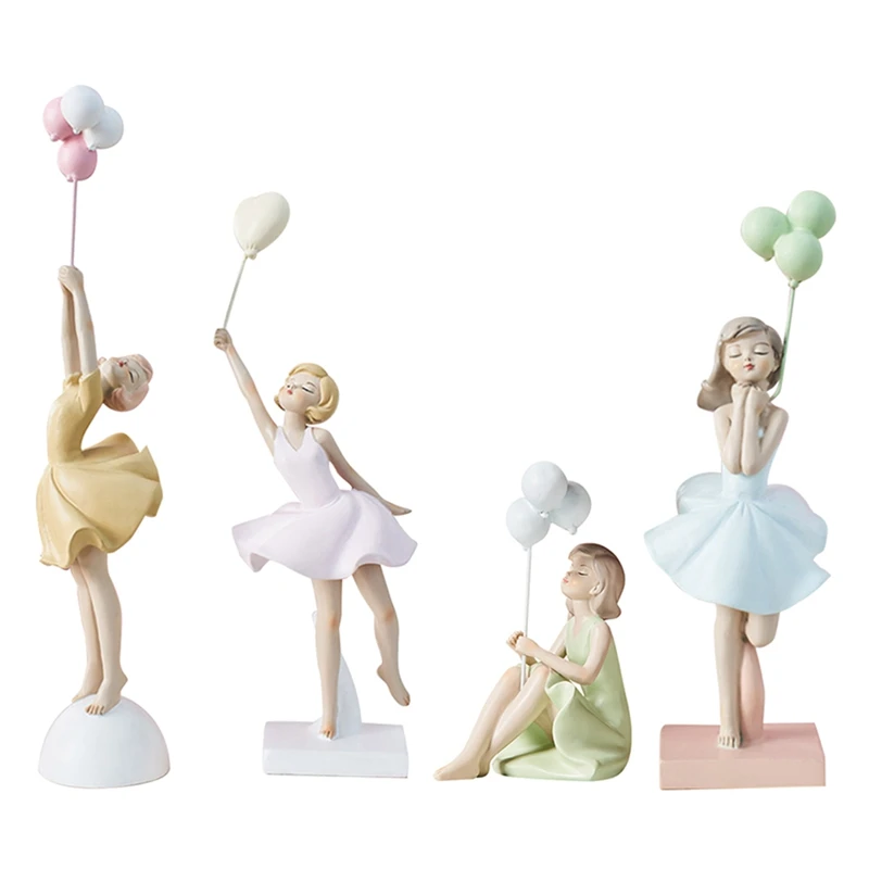 

Resin Balloon Girl Sculpture Statue Figurine Character Craft Gift Decorative Ornaments For Living Room,Cabinets