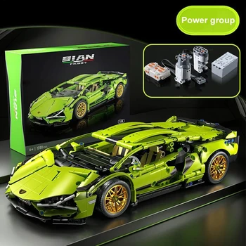 Technical Super Speed Lamborghinis Sports Car Building Block Model Remote Control Vehicle Assemble Brick Toys for Kid Adult Gift 1