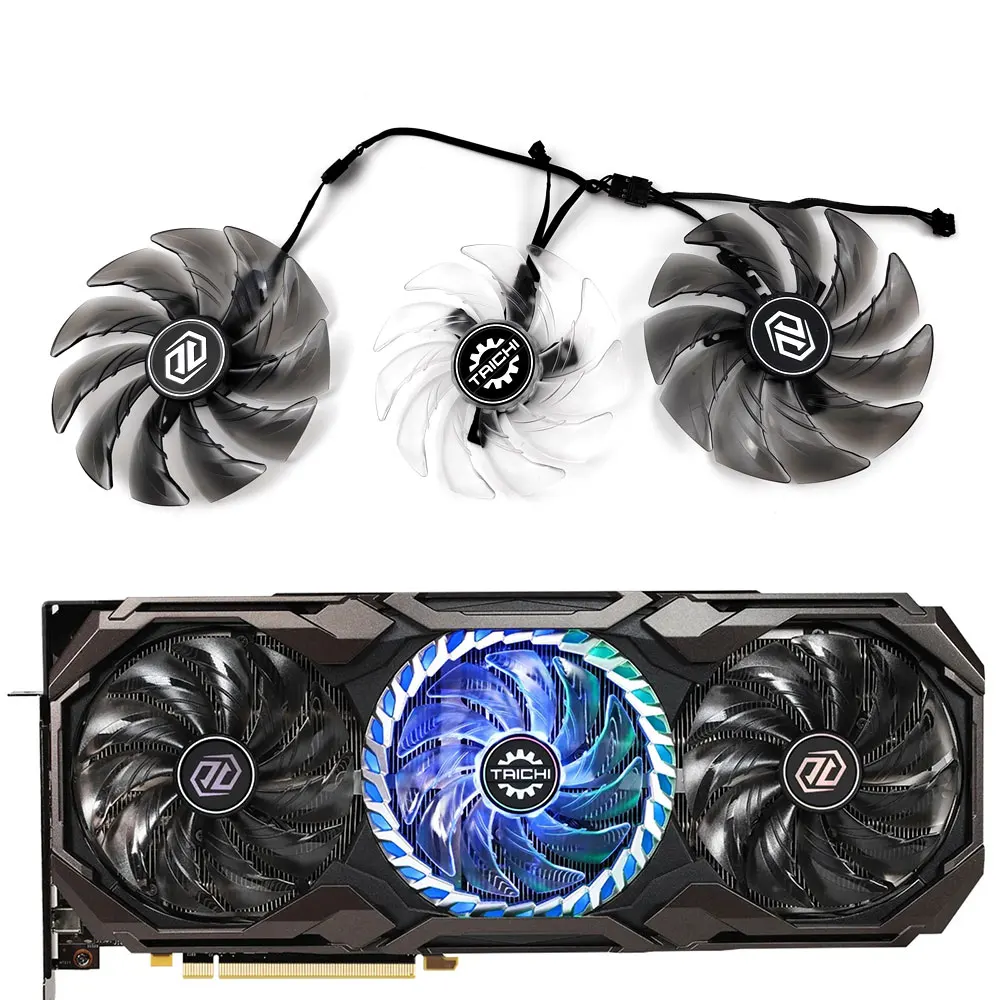 95Mm Fdc10U12S9-C 85Mm Fdc10H12S9-C Ventola Per Scheda Video Per Ventola Di Ricambio Per Scheda Grafica Asrock Amd Radeon Rx 6800 Xt Taichi X