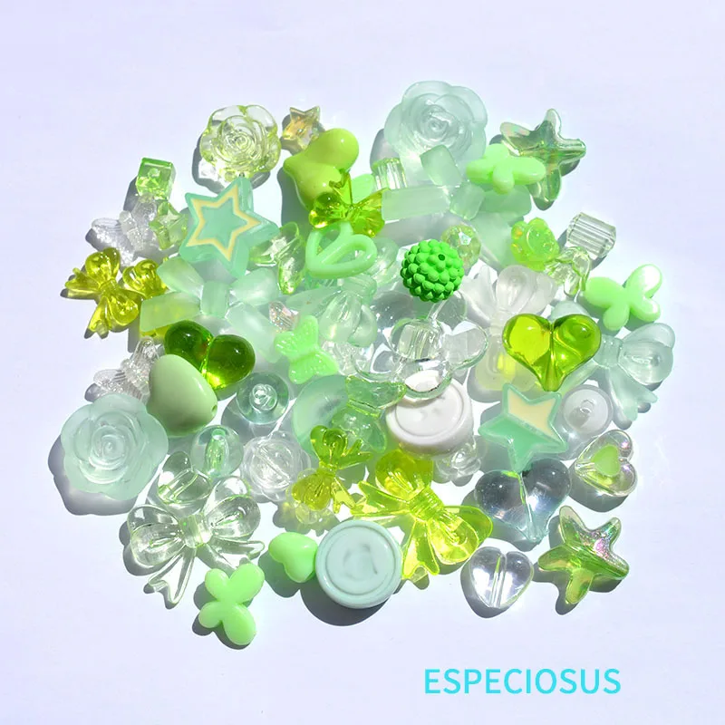 Transparent Multi Color Acrylic Beads 20MM Bracelet Multi Style Heart Spacer Necklace Accssories DIY Jewelry Departments