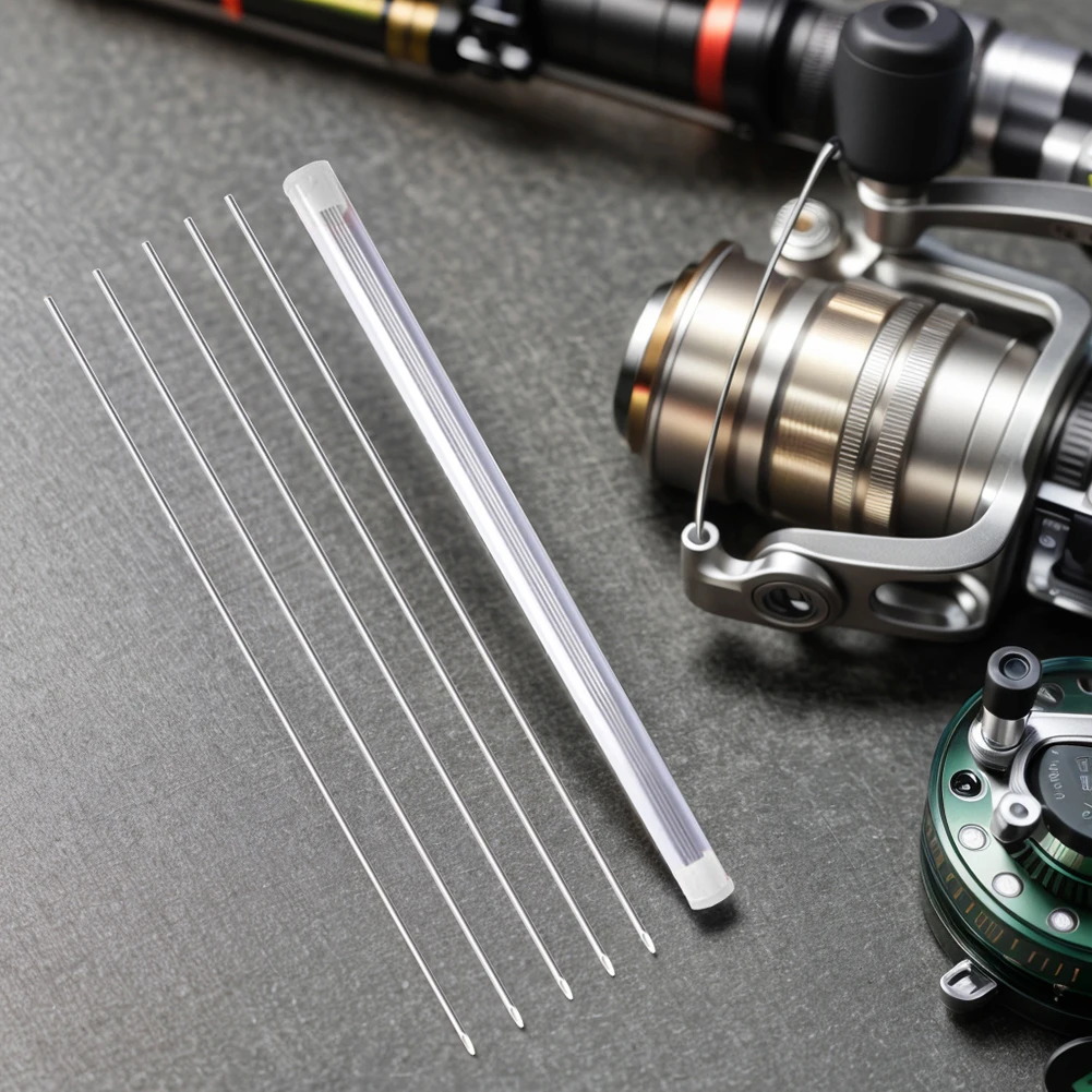 5pcs 20/25/30cm Earthworm Hooking Needle Stainless Steel Earthworm Gas Needle Hollow Fishing Worm Penetrating Driller Fish Tool