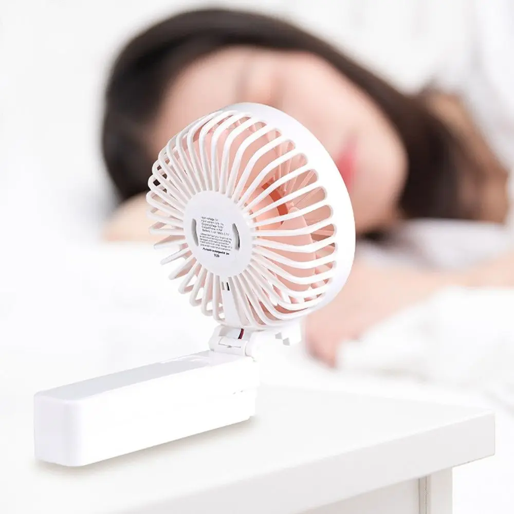 Portable Folding Fan USB Rechargeable Home  Fan Silent Water Cooler Handy Mobile Standing Summer Mini Hand Fans