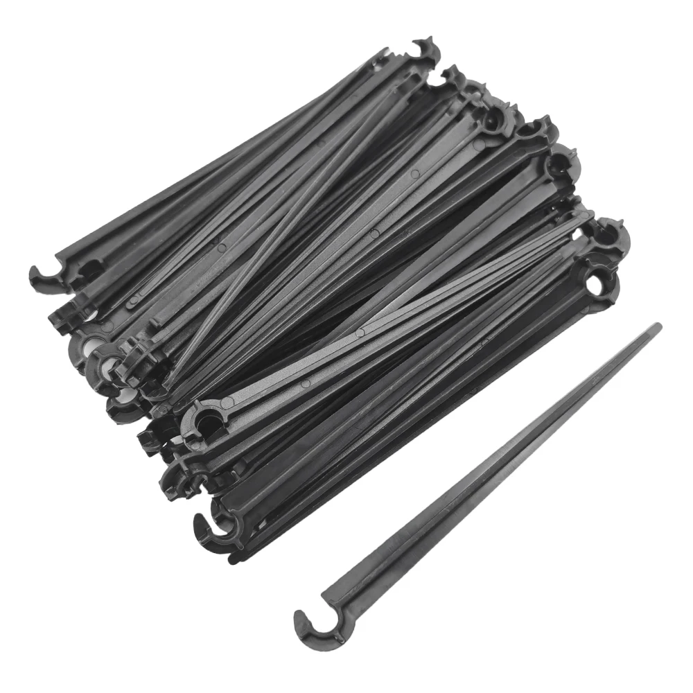 50-200PCS 1/4'' C-type Hook Fixed Stem Support Holder Stakes for 4/7mm Hose Flowerpot Drip Irrigation Fitting Greenhouse 5