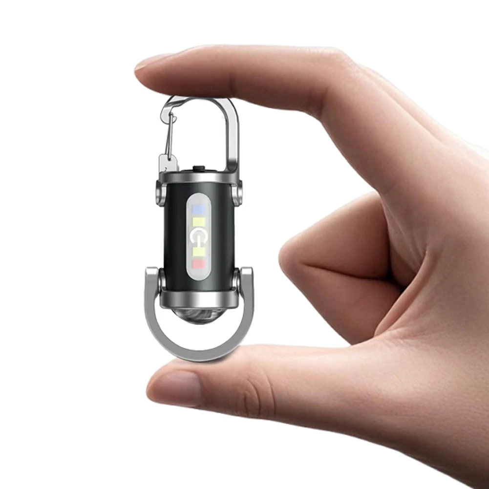 1200LM Super Bright Key Ring Torch LED Rechargeable Waterproof Mini LED Torch for Outdoor Camping