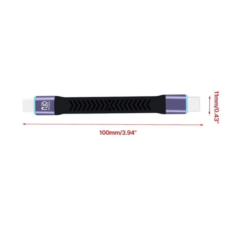 20Gbps High-Speed USB 3.2 Type-C Fast Charging Cable - Compact 10CM Length