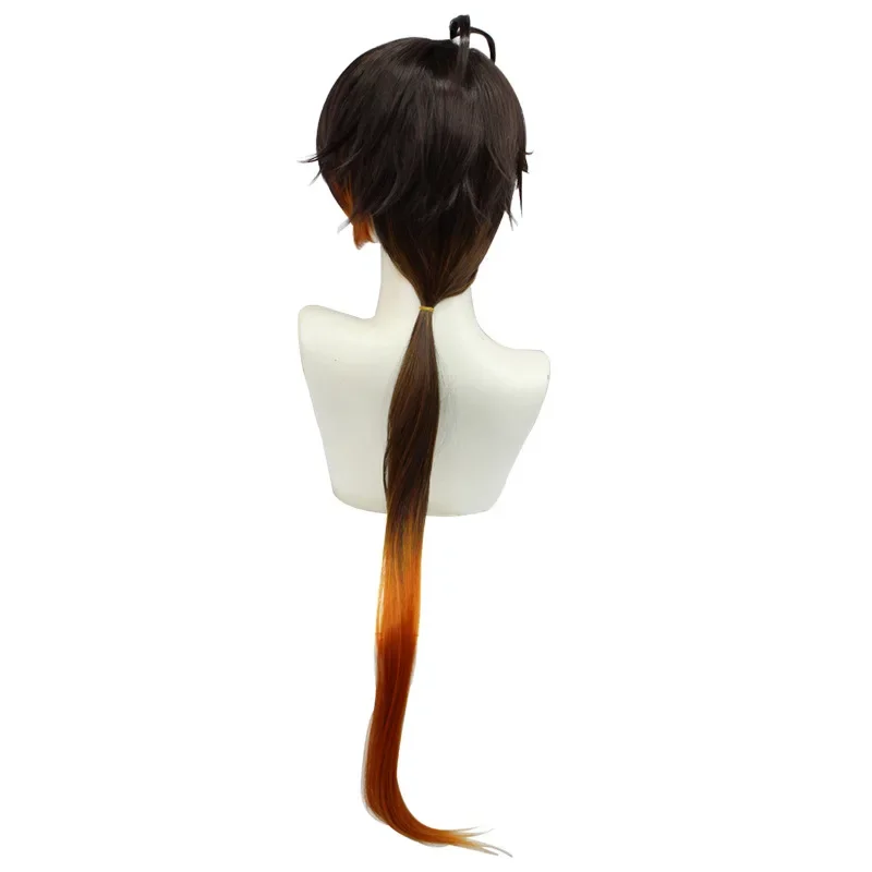 Yuan Wang King Cosplay Wig Men's Mixed Color Gradient Bangs Easy To Style Caucasian Ladies Real Hair Wigs