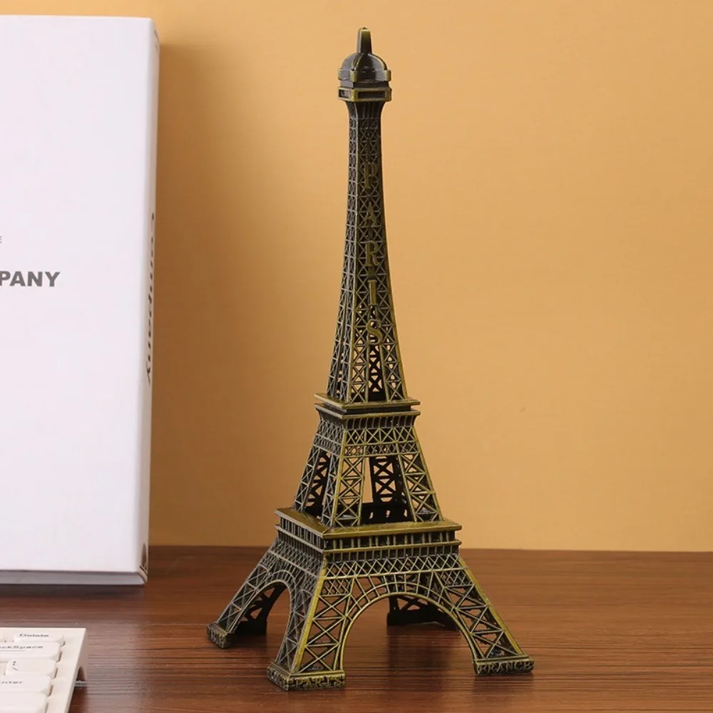High Quality Metal Eiffel Tower Statue Bronze 7 Sizes Eiffel Tower Model with Box Exquisite Design Architectural Collectibles