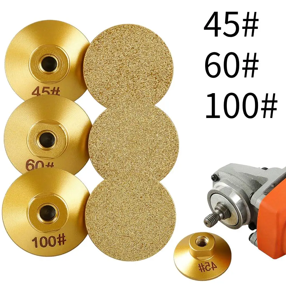 

M10 45/60/100# Brazed Flat Grinding Head Abrasive Polishing Stone Marble Quartz Granite Cobblestone Grind Efficient