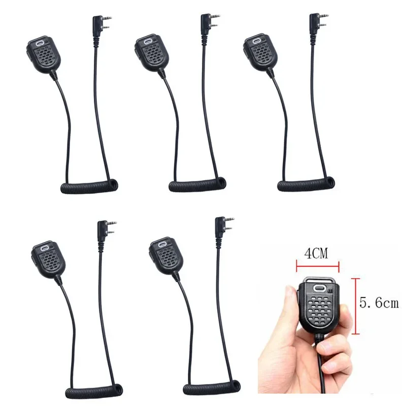 Lot 5pcs Mini PTT Speaker Mic Microphone for BAOFENG UV-5R BF-888s Retevis H777 RT3 TYT PUXING QUSHENG Ham Radio Walkie Talkie retevis rt 805s sma f walkie talkie antenna vhf uhf for kenwood baofeng uv 5r uv 82 888s h777 rt5r for puxing radio accessories