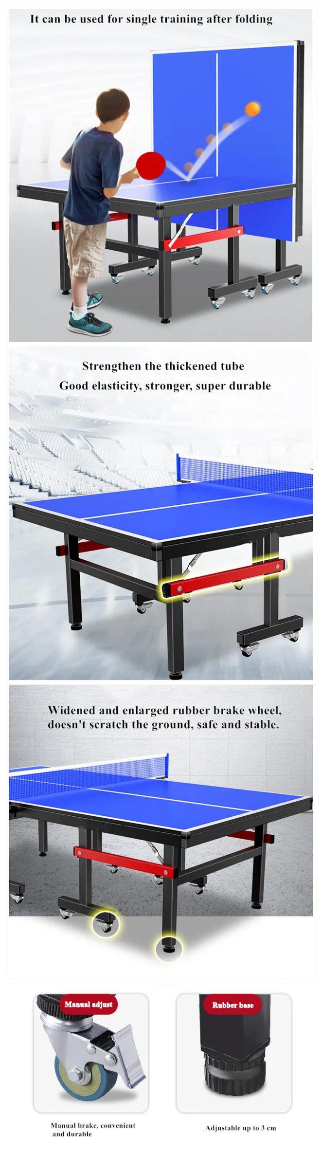 Rete Da Ping Pong Donic Schildkrot - Sostituzione Ufficiale Per Tavoli Da Tennis Tavolo, 183 Cm, Nero - Foto 8