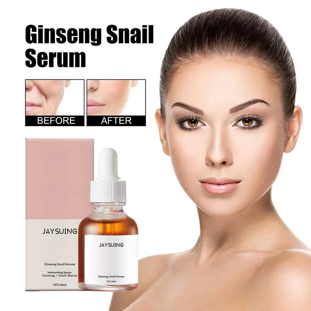 Snail Essence Face Essential Oil Anti Aging Whitening Cream Moisturizing Care Serum Cosmetics Skin Face Liquid Facial Massa F2E2