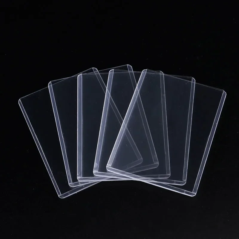 Waterproof Transparent Rigid Plastic Card Holder - Durable Sleeve for Business, Credit, and ID Cards