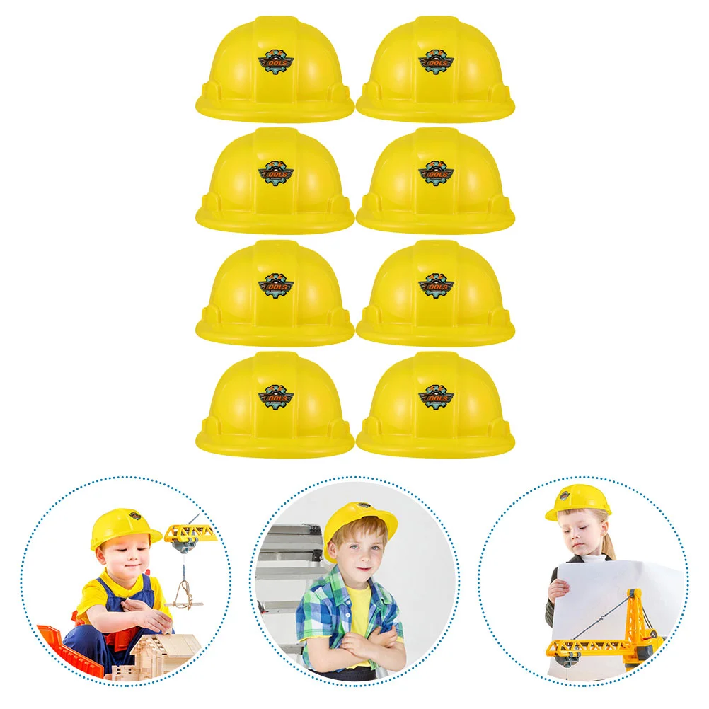 Realistic Construction Party Hats Kids Plastic Hats Party Supplies Simulation Educational Toy Game Boys Gift Yellow party hat carnival hat construction hat
