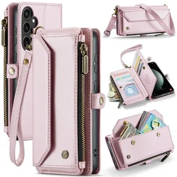 Luxueuze Flip Leren Telefoon Case met Rits Wallet en Kaarthouder