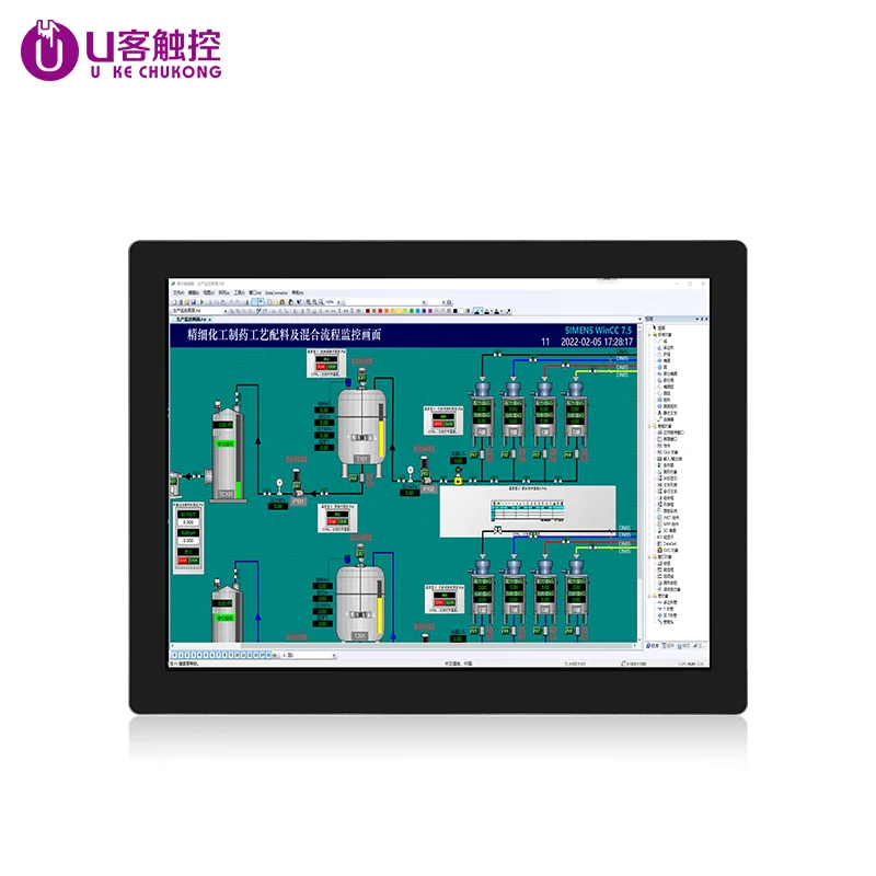 Industrial computer all-in-one touch screen automation HD embedded capacitor Android industrial control all-in-one machine